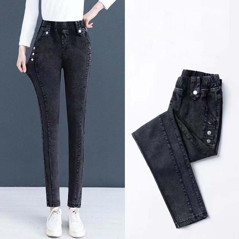 Smidiga, varma, mjuka skinny-jeans för kvinnor