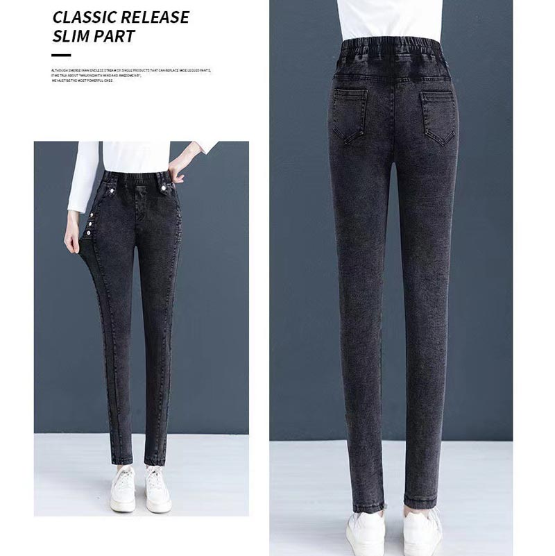 Smidiga, varma, mjuka skinny-jeans för kvinnor