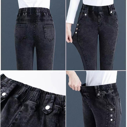 Smidiga, varma, mjuka skinny-jeans för kvinnor