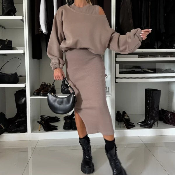 Zonova™ Elegance Set - Ärmlös Damklänning & Topp i 2 Delar